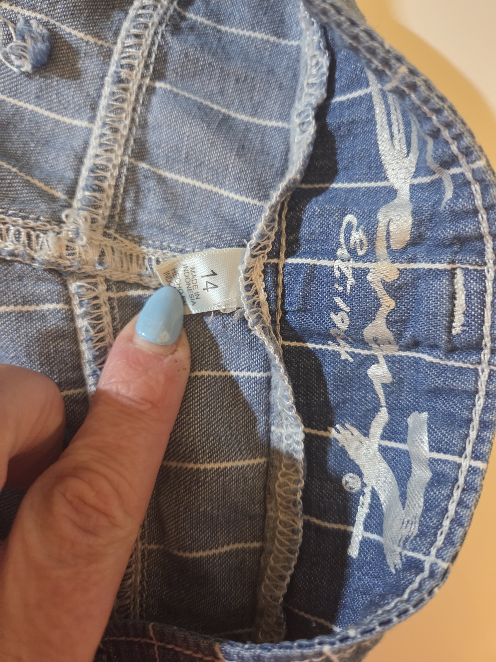 Seven7 Blue and White Pinstripe Wide-Leg Pants - Picture 8 of 11